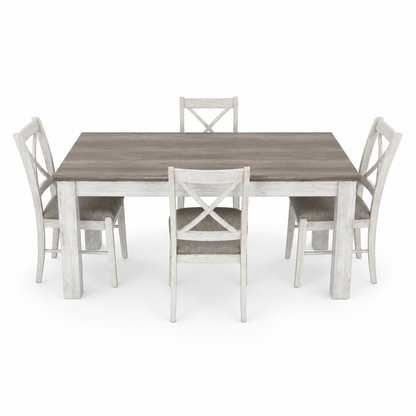 Home Centre Maverick 4-Seater Dining Set | Oak/White Distressed, Urban Loft - used 5 months