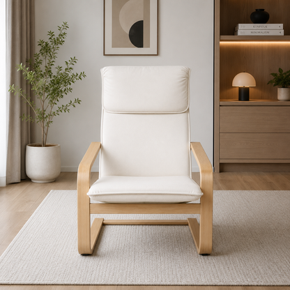IKEA PELLO Armchair | Birch Veneer Frame, Cotton Cushion - used 4 months