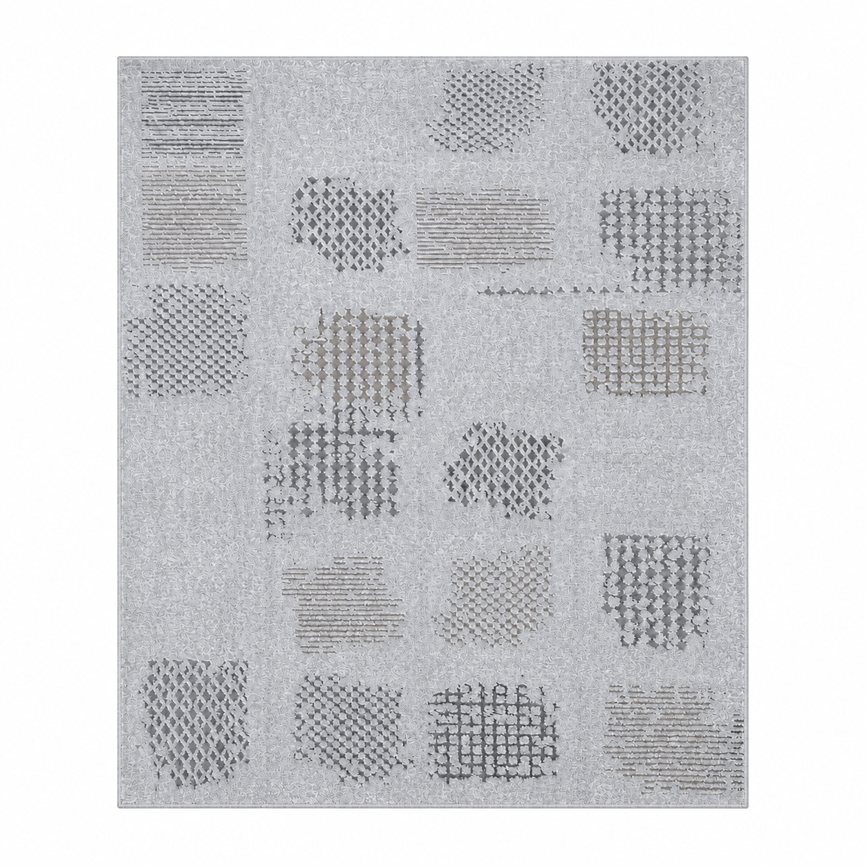 Home Centre Seqouia Distressed Modern Rug | Grey & Off-White, 160x230 cm - used 4 months