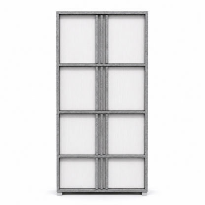 Home Box Alford Aspen 8-Door Storage Multipurpose Unit | Grey & White 176/141.5x60x39.4 cm - used 6 months