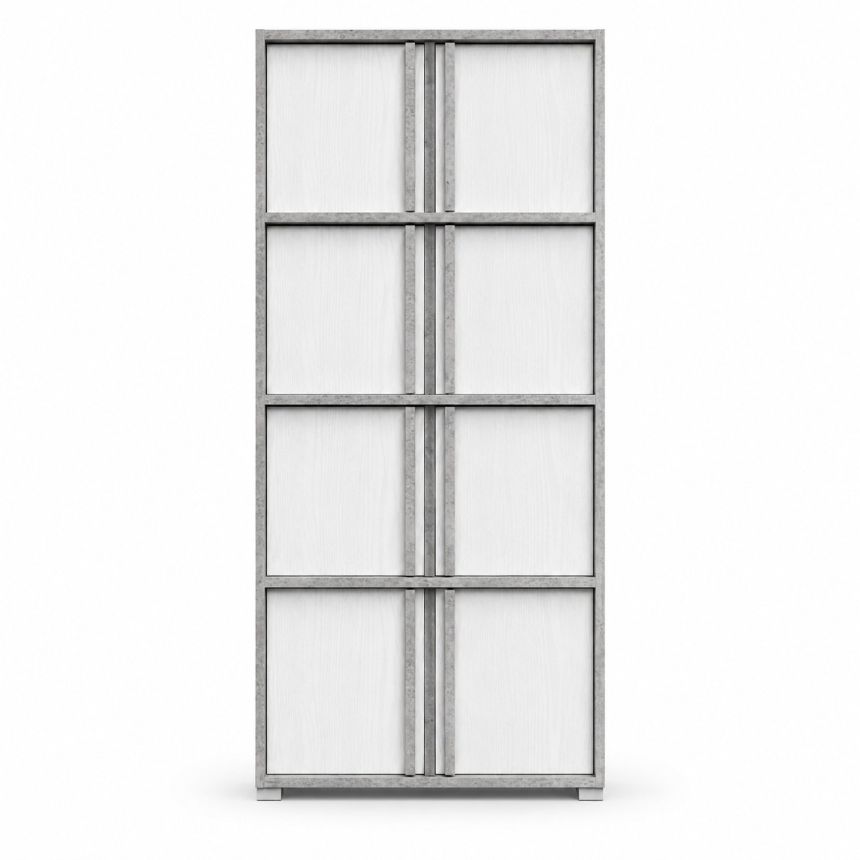 Home Box Alford Aspen 8-Door Storage Multipurpose Unit | Grey & White 176/141.5x60x39.4 cm - used 6 months