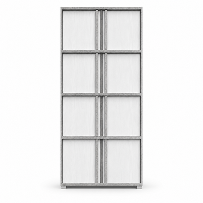 Home Box Alford Aspen 8-Door Storage Multipurpose Unit | Grey & White 176/141.5x60x39.4 cm - used 6 months