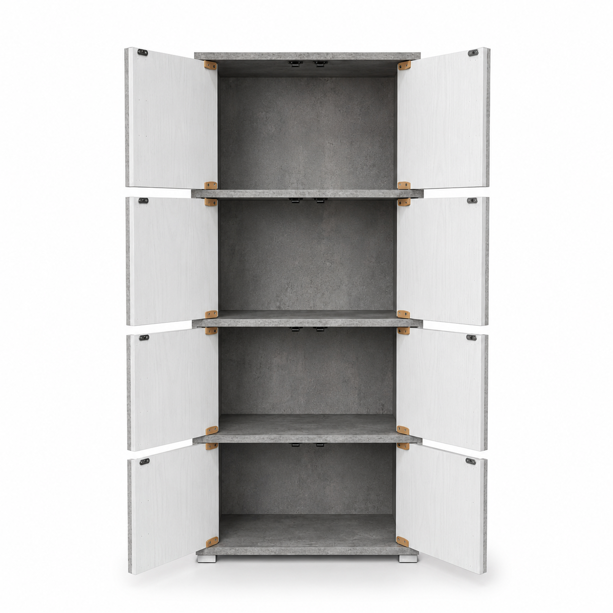 Home Box Alford Aspen 8-Door Storage Multipurpose Unit | Grey & White 176/141.5x60x39.4 cm - used 6 months