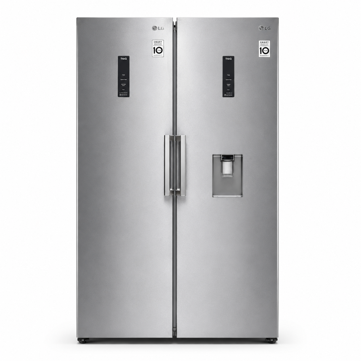LG 708L Twin Fridge & Freezer Set with Water Dispenser | Platinum Silver