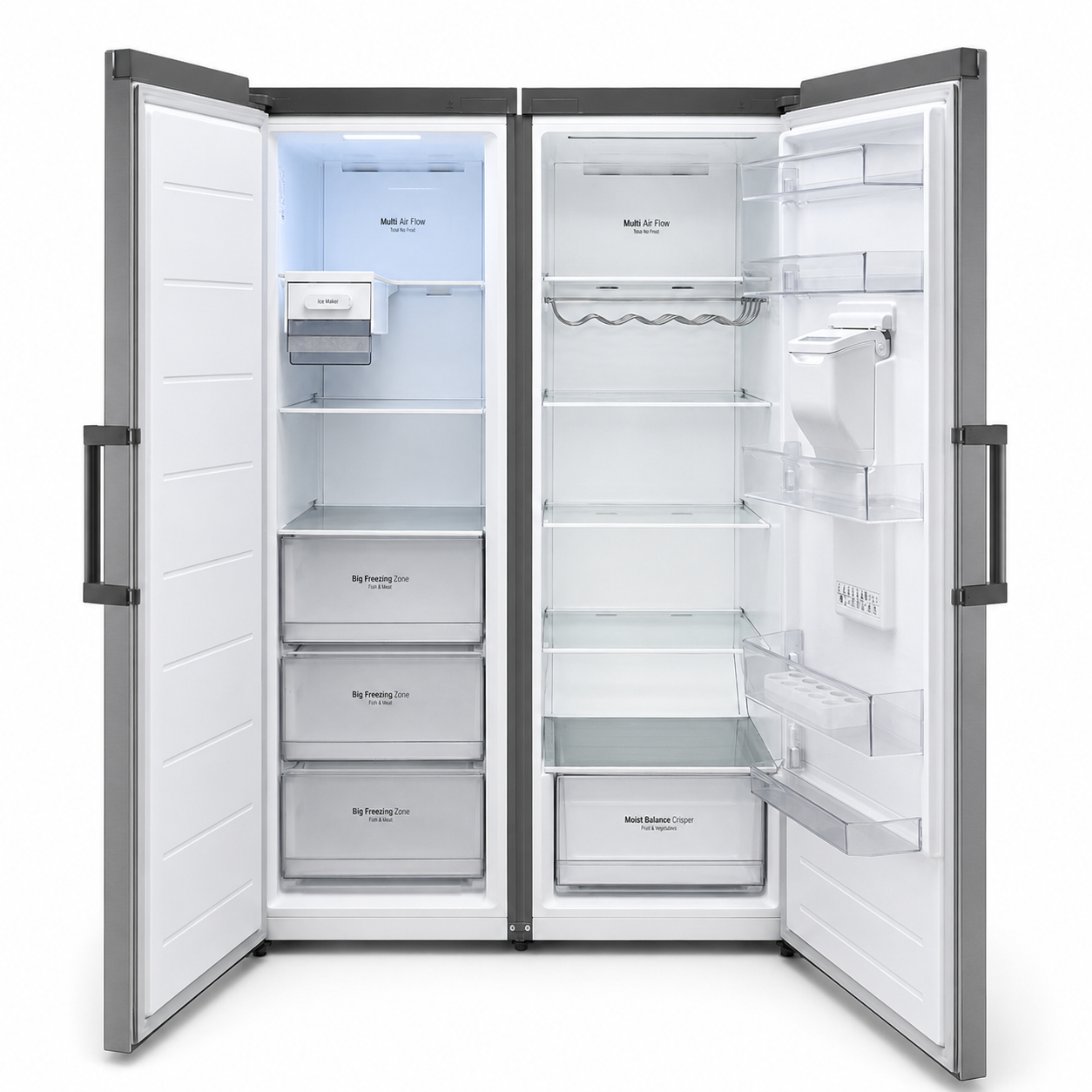 LG 708L Twin Fridge & Freezer Set with Water Dispenser | Platinum Silver