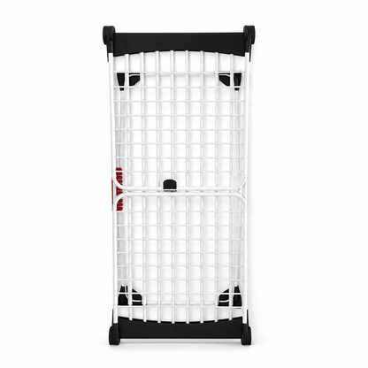 Vileda Infinity Flex Extendable Clothes Drying Rack with Wings | Silver, Black & Red
