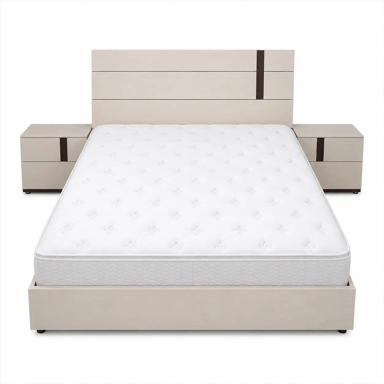 Danube Home Maybell King Bedroom Set with Wardrobe | White Maple/Walnut, 180x200 cm - used 8 months