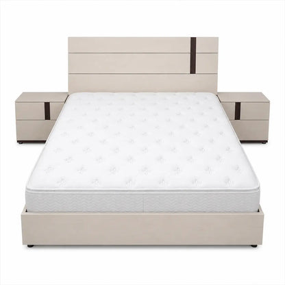 Danube Home Maybell King Bedroom Set with Wardrobe | White Maple/Walnut, 180x200 cm - used 8 months