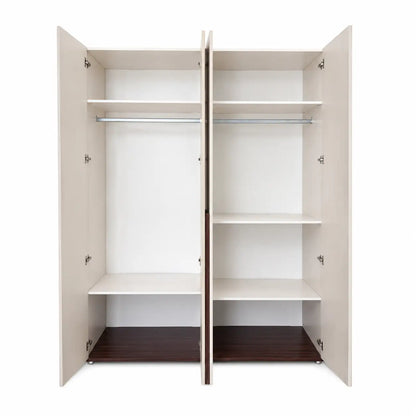 Danube Home Maybell King Bedroom Set with Wardrobe | White Maple/Walnut, 180x200 cm - used 8 months