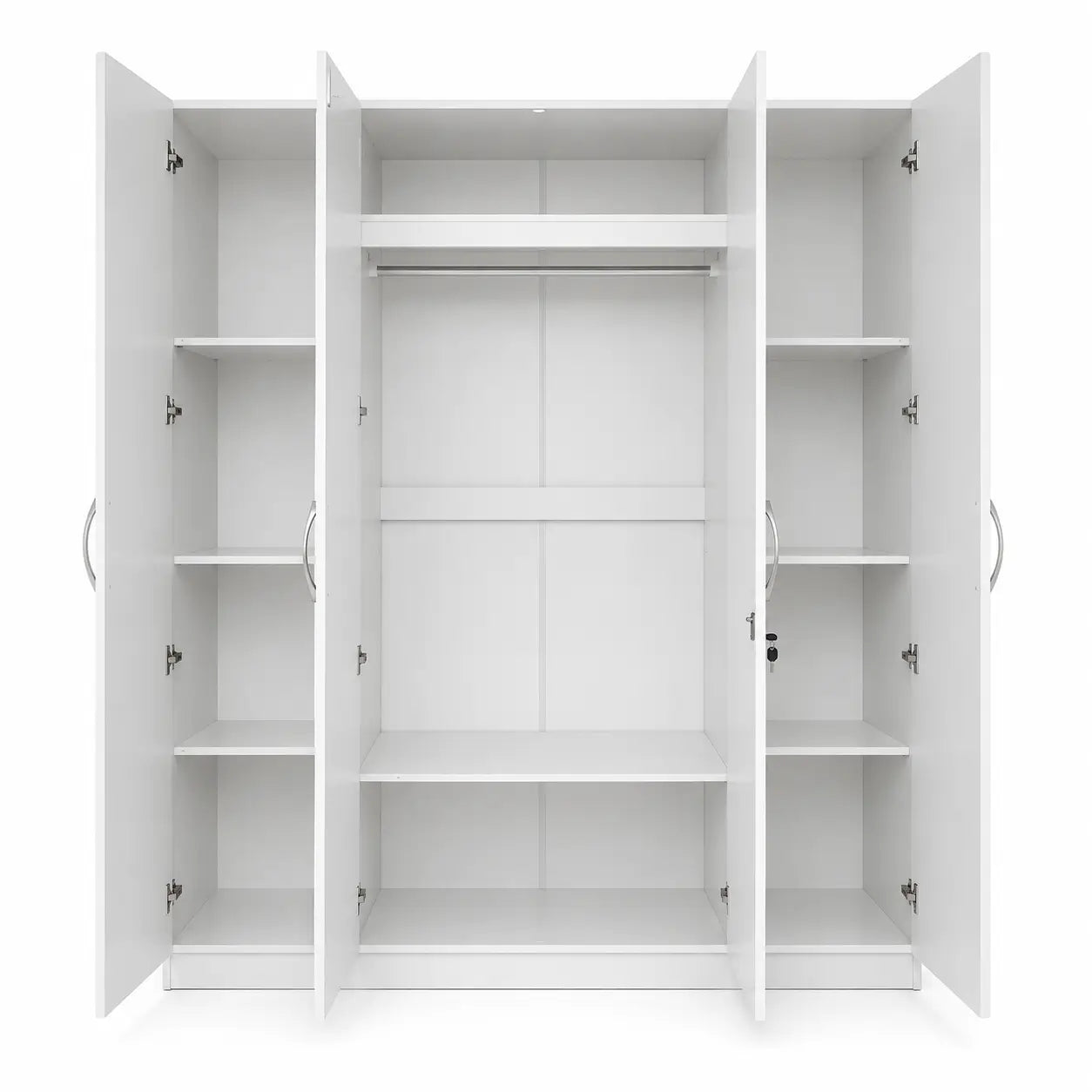 Homebox Oasis King Bedroom Set with Dresser & Wardrobe | White, 180x200 cm - used 8 months