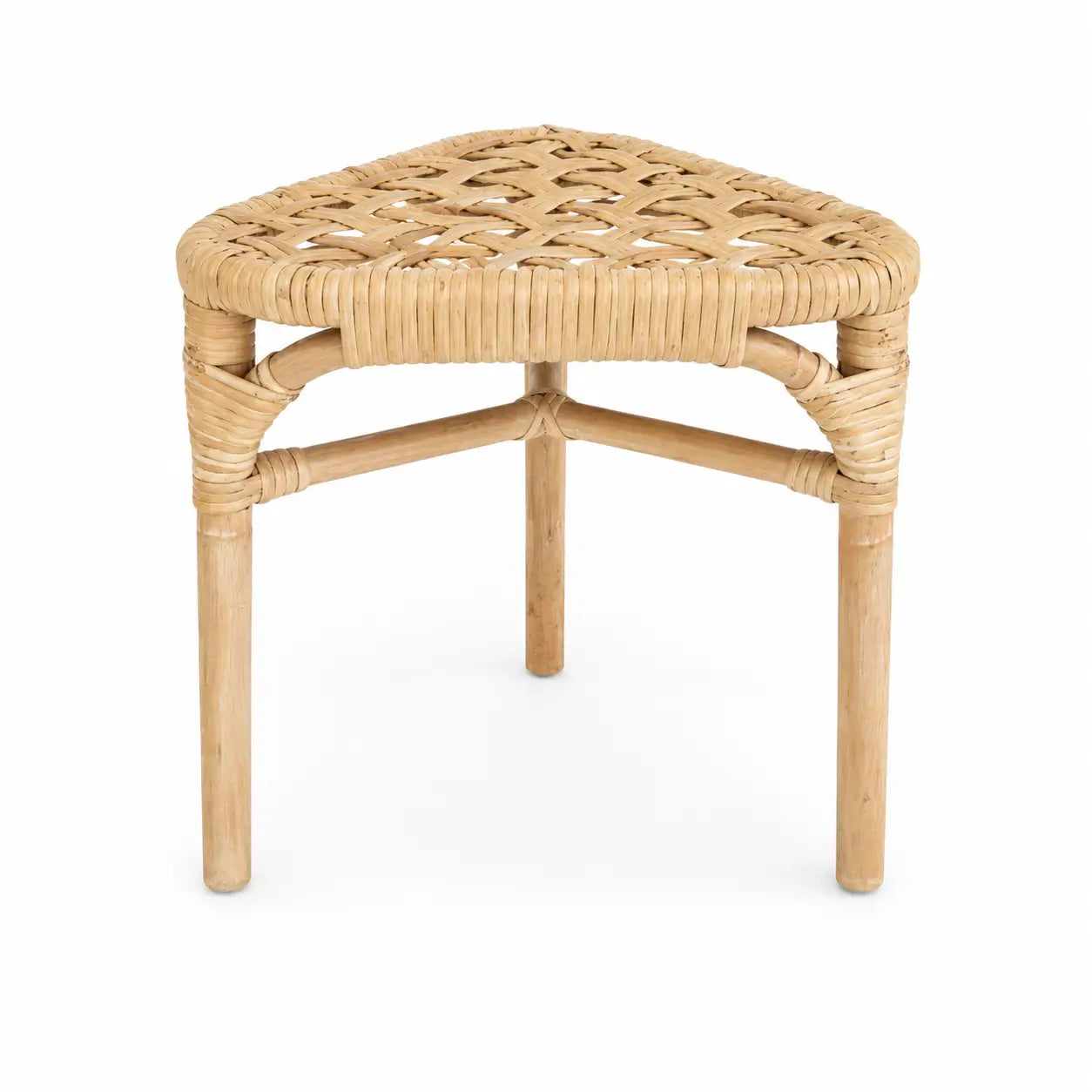 IKEA TÄNKVÄRD Triangular Rattan Stool | Natural, Handcrafted, Boho - used 2 months