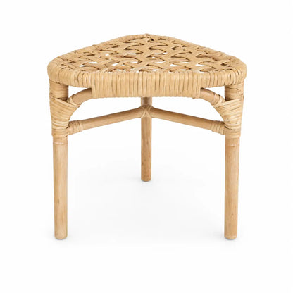 IKEA TÄNKVÄRD Triangular Rattan Stool | Natural, Handcrafted, Boho - used 2 months