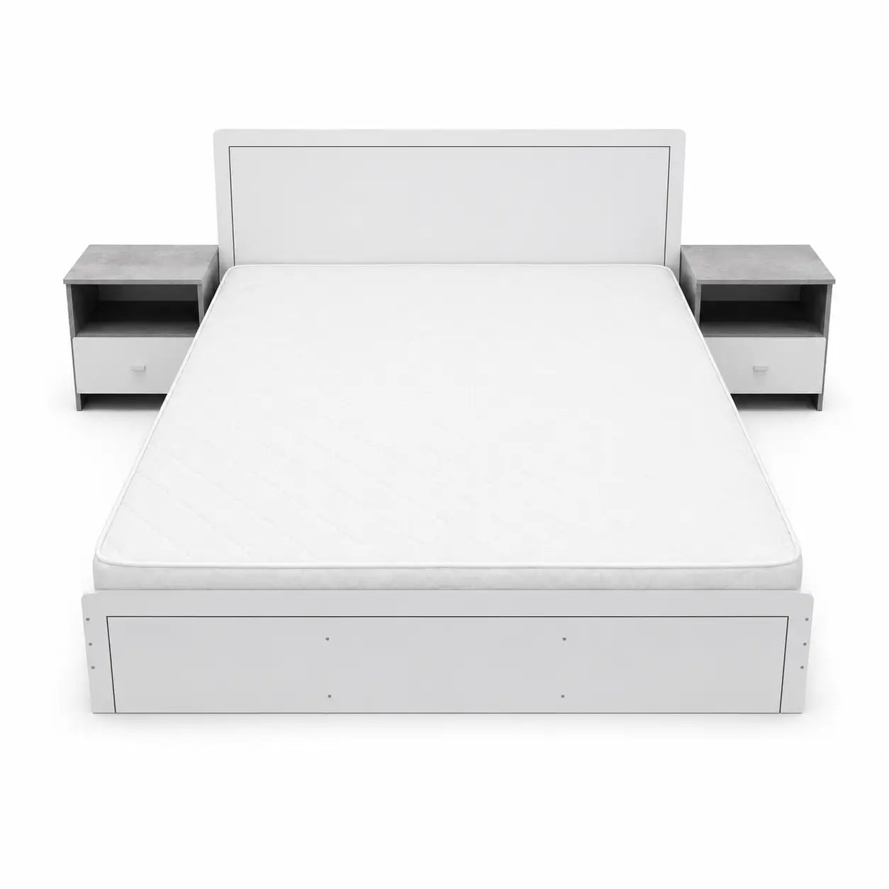 Homebox Oasis King Bedroom Set with Dresser & Wardrobe | White, 180x200 cm - used 8 months