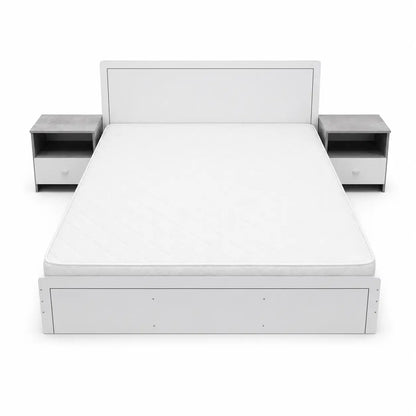 Homebox Oasis King Bedroom Set with Dresser & Wardrobe | White, 180x200 cm - used 8 months