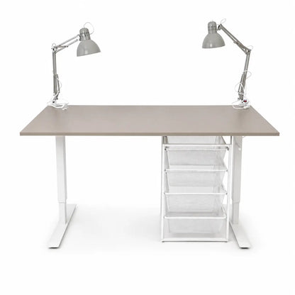 IKEA RELATERA Sit/Stand Desk Combination | White/Light Grey-Green, 128x60 cm - used 4 months