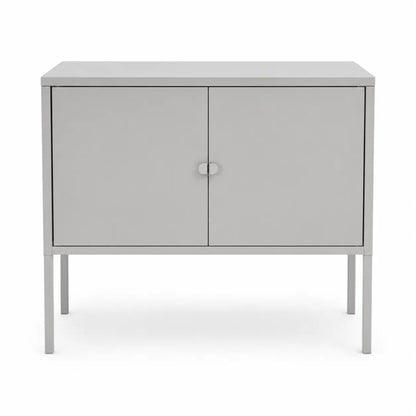 IKEA TUFJORD Upholstered King Bed Frame, 2 LIXHULT Cabinets, 180x200 cm without mattress - used 6 months