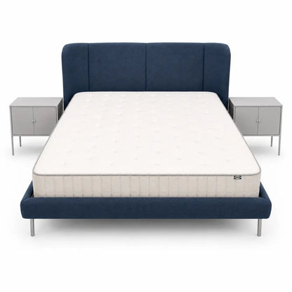IKEA TUFJORD Upholstered King Bed Frame, 2 LIXHULT Cabinets, 180x200 cm without mattress - used 6 months