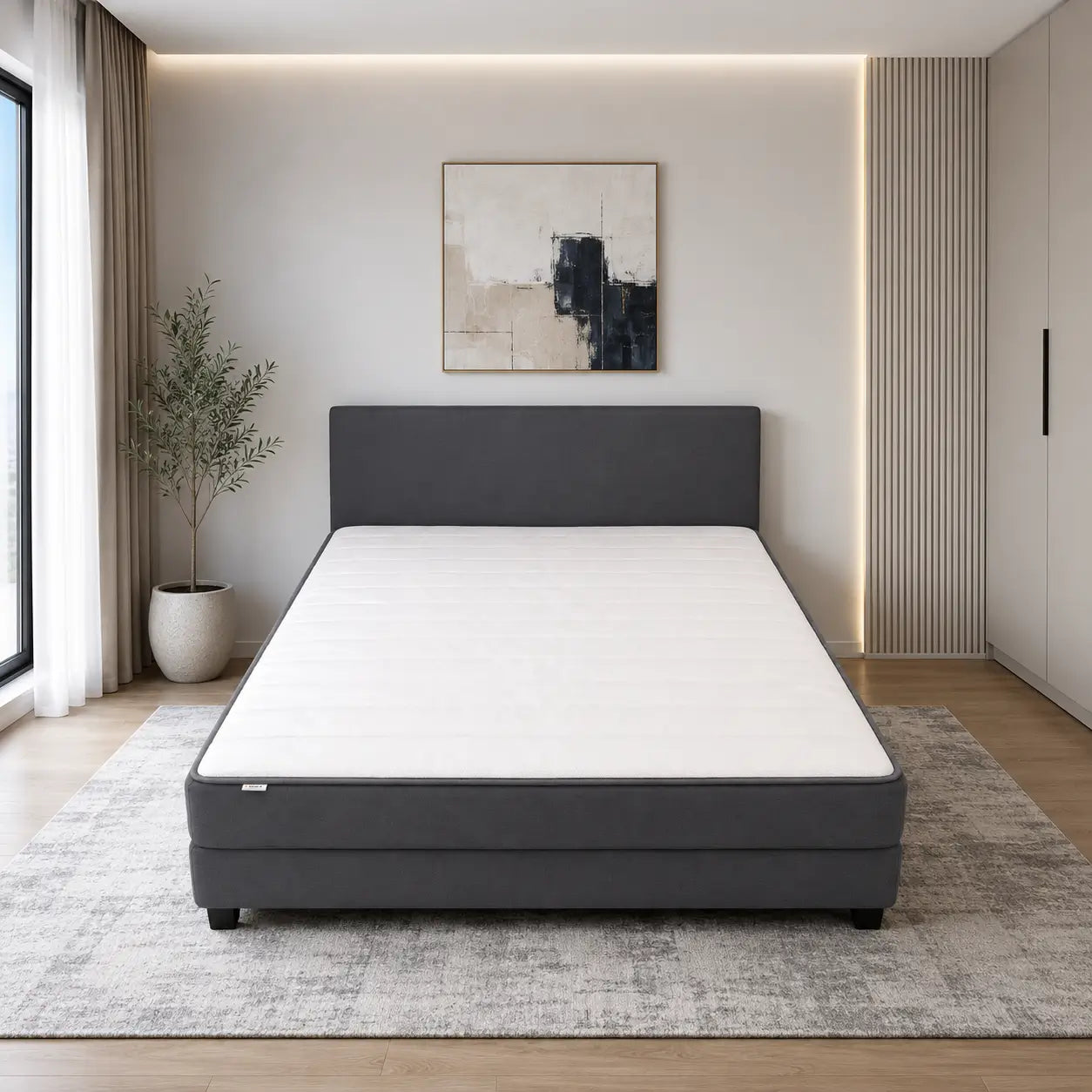IKEA SÄBÖVIK Divan Bed Set with Mattress | Firm/Vissle Grey, 160x200 cm - used 5 months