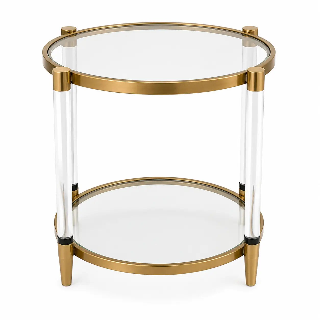 Home Center Delaney Glass Top End Table | Gold Metal - used 3 months