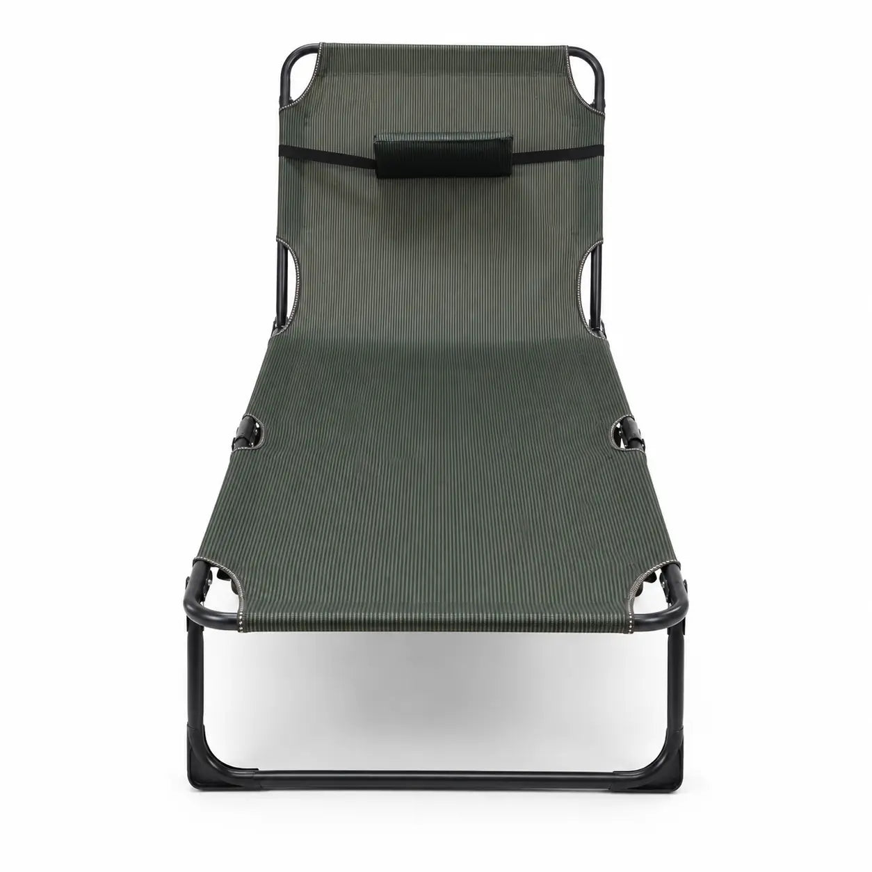 Folding Metal Lounger Sunbed | 4-Position Adjustable, Oxford Fabric, 150kg Max - used 5 months