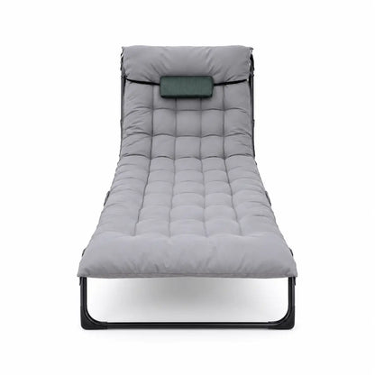 Folding Metal Lounger Sunbed | 4-Position Adjustable, Oxford Fabric, 150kg Max - used 5 months