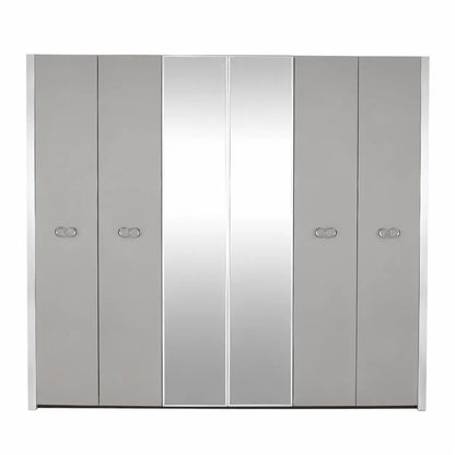 Danube Home 6-Door Wardrobe with Mirrors - used 8 months