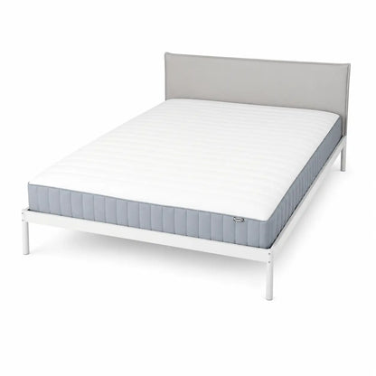 IKEA King Upholstered Bed Set with Mattress | White/Grey, 180x200 cm - used 5 months