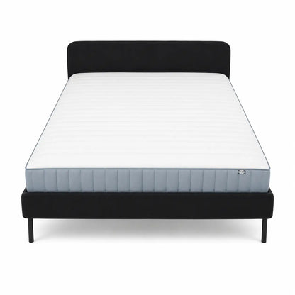 IKEA SLATTUM Queen Upholstered Bed Set with Mattress | Vissle Dark Grey, 160x200 cm - used 5 months