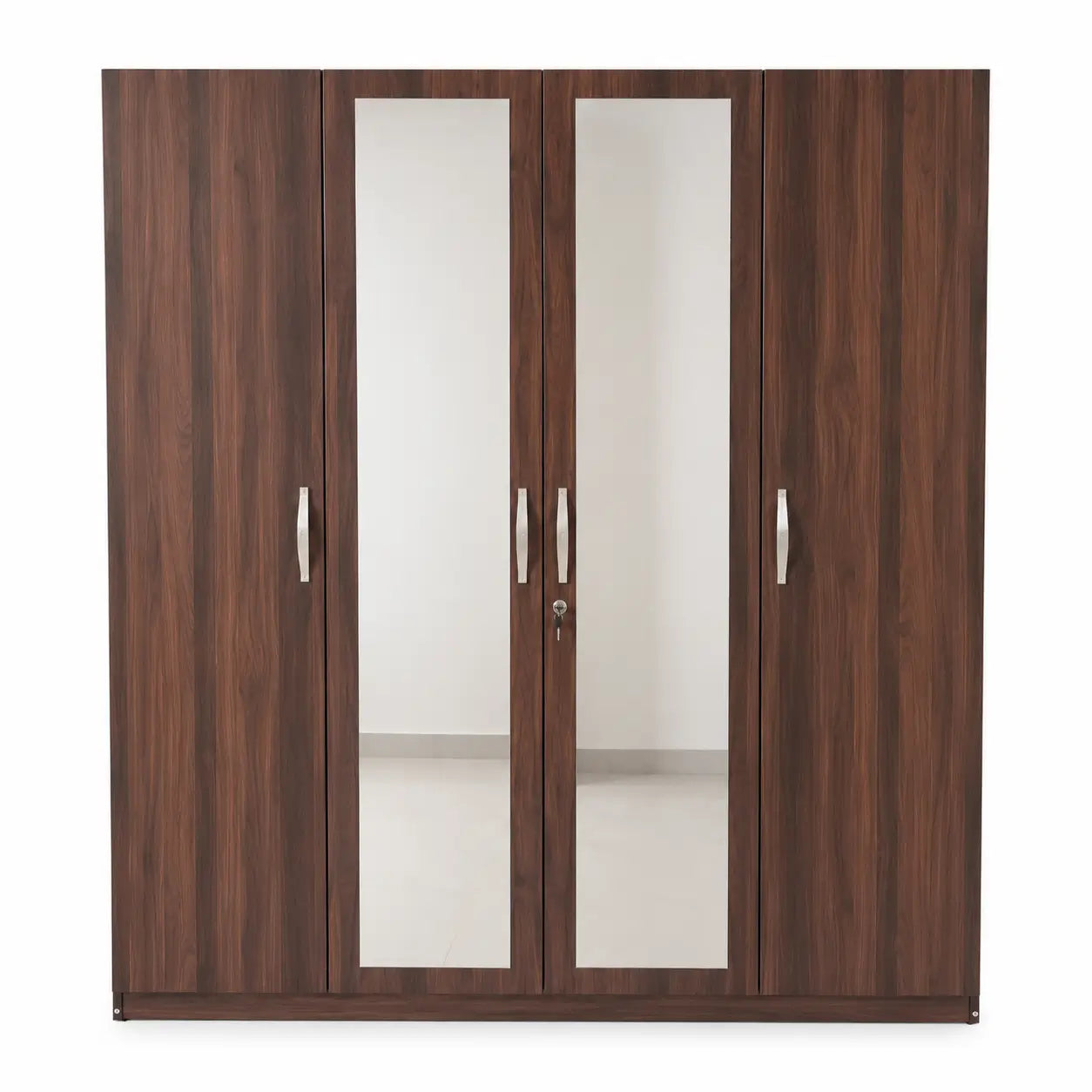 Home Box Kulltorp Plus 4-Door Wardrobe with Mirror | Dark Brown - used 6 months