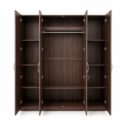 Home Box Kulltorp Plus 4-Door Wardrobe with Mirror | Dark Brown - used 6 months