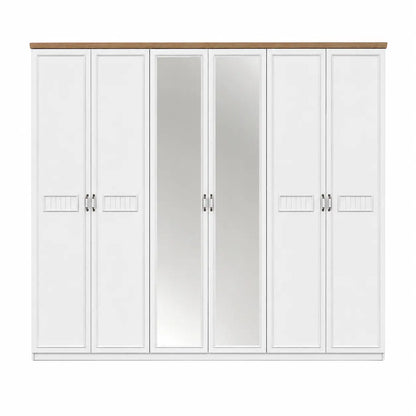 Home Box Victoria 6-Door Wardrobe with Mirrors | Modern, 261x63x209 cm - used 8 months