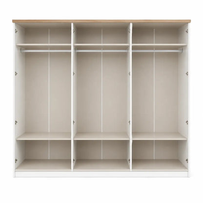 Home Box Victoria 6-Door Wardrobe with Mirrors | Modern, 261x63x209 cm - used 8 months