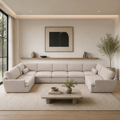 Home Center Swin 9-Seater U-Shaped Modular Sofa - used 1.5 Years