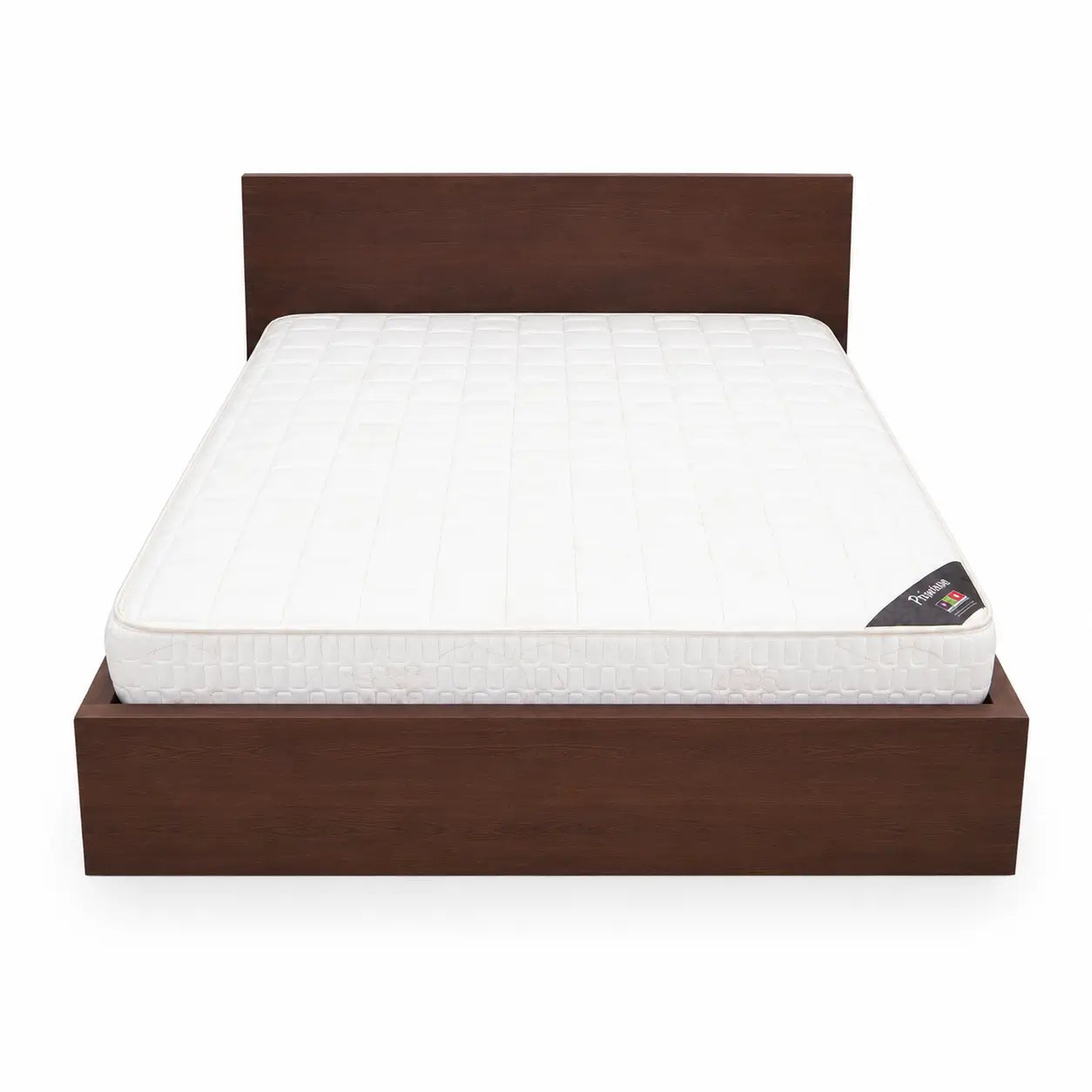 IKEA Minimalist King Bed Set with 6-Drawer Dresser & Mattress | Dark Wood - used 6 months