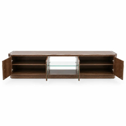 Traditional Burl Wood TV Stand/Media Console - used 8 months