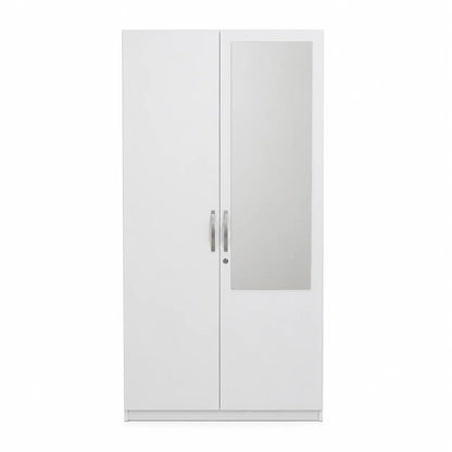 Home Box Kulltorp 2-Door Wardrobe with Mirror | White - used 3 months