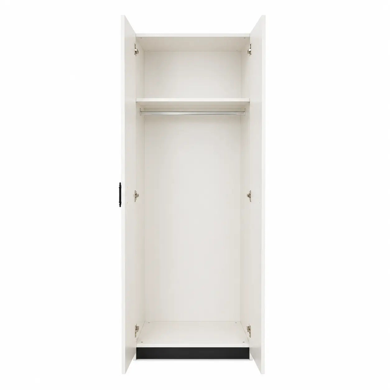 2-Door Wardrobe | White with Black Accent used 6 months