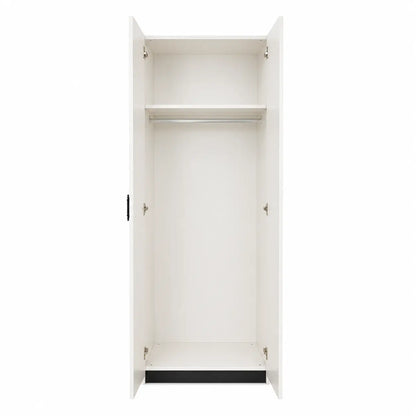 2-Door Wardrobe | White with Black Accent used 6 months