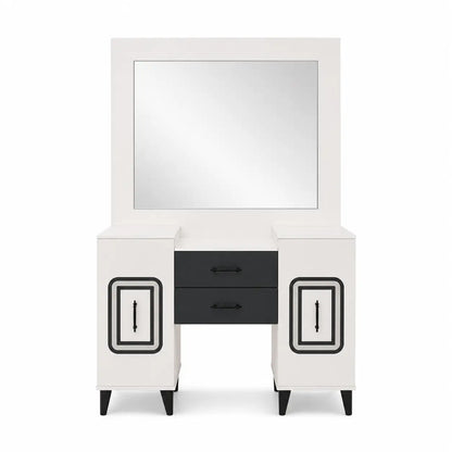 King Bedroom Set with LED Headboard, Hydraulic Storage & 6-Door Wardrobe | Black/White, 180x200 cm - used 8 months