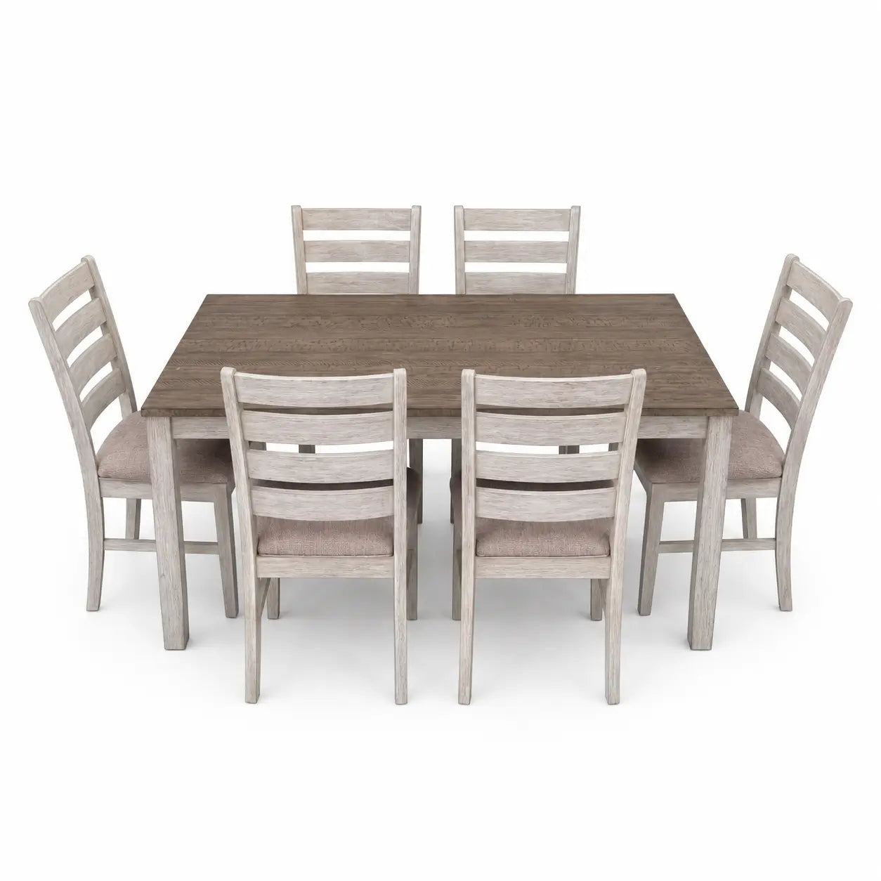 7-Piece Country-Chic Dining Room Set | Two-Tone - used 8 months