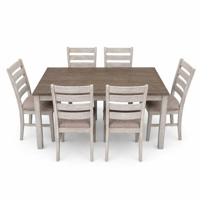 7-Piece Country-Chic Dining Room Set | Two-Tone - used 8 months