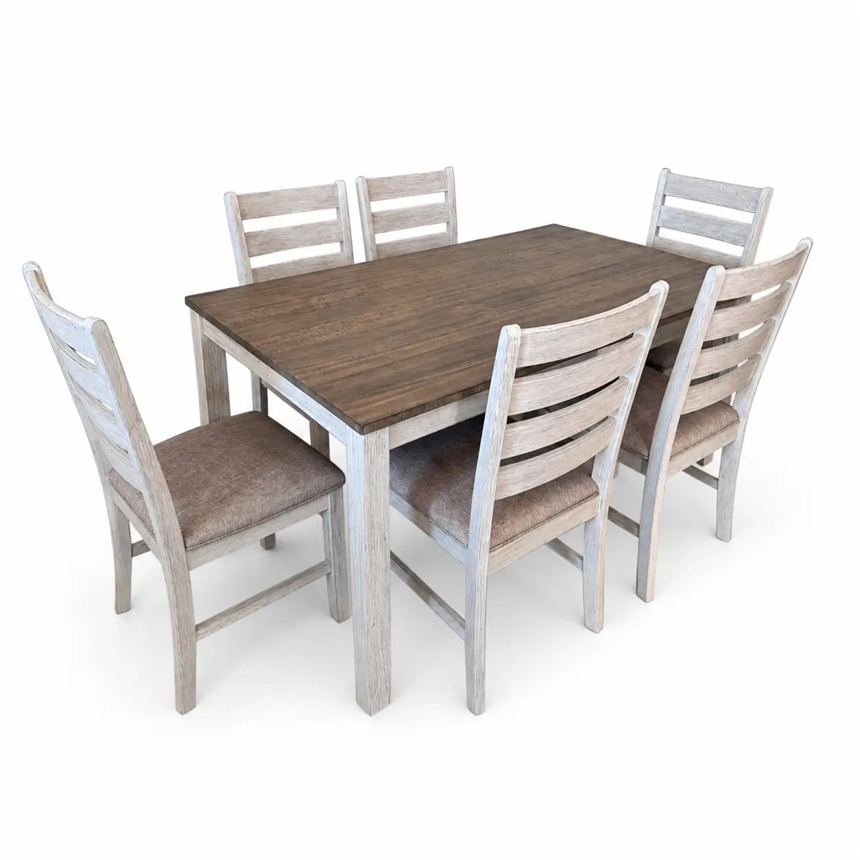 7-Piece Country-Chic Dining Room Set | Two-Tone - used 8 months