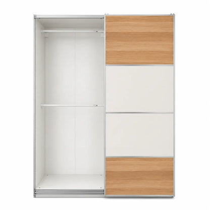 IKEA SKYTTA/MEHAMN/AULI Sliding Door Combination | White/Oak Effect Mirror Glass - used 5 months
