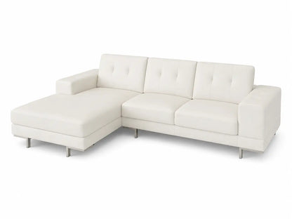 3-Seater Faux Leather Left Corner Sofa | Tufted Back - used 2 months