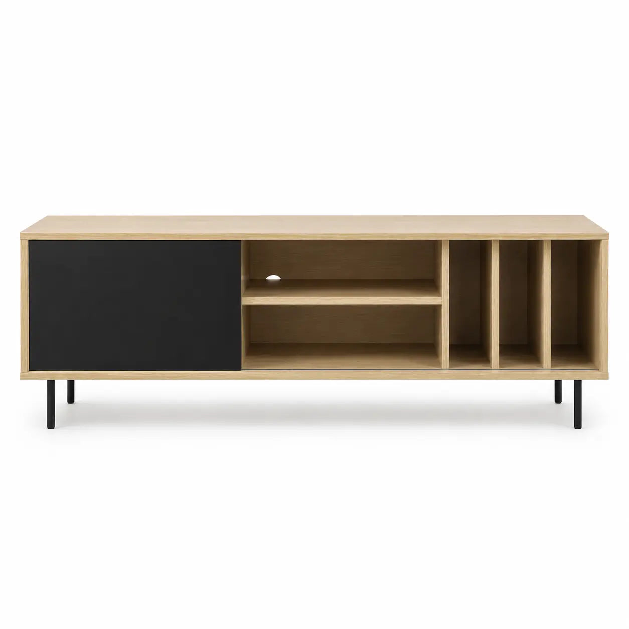 JYSK FARSUND TV Bench | Oak/Black, Scandinavian - used 5 months