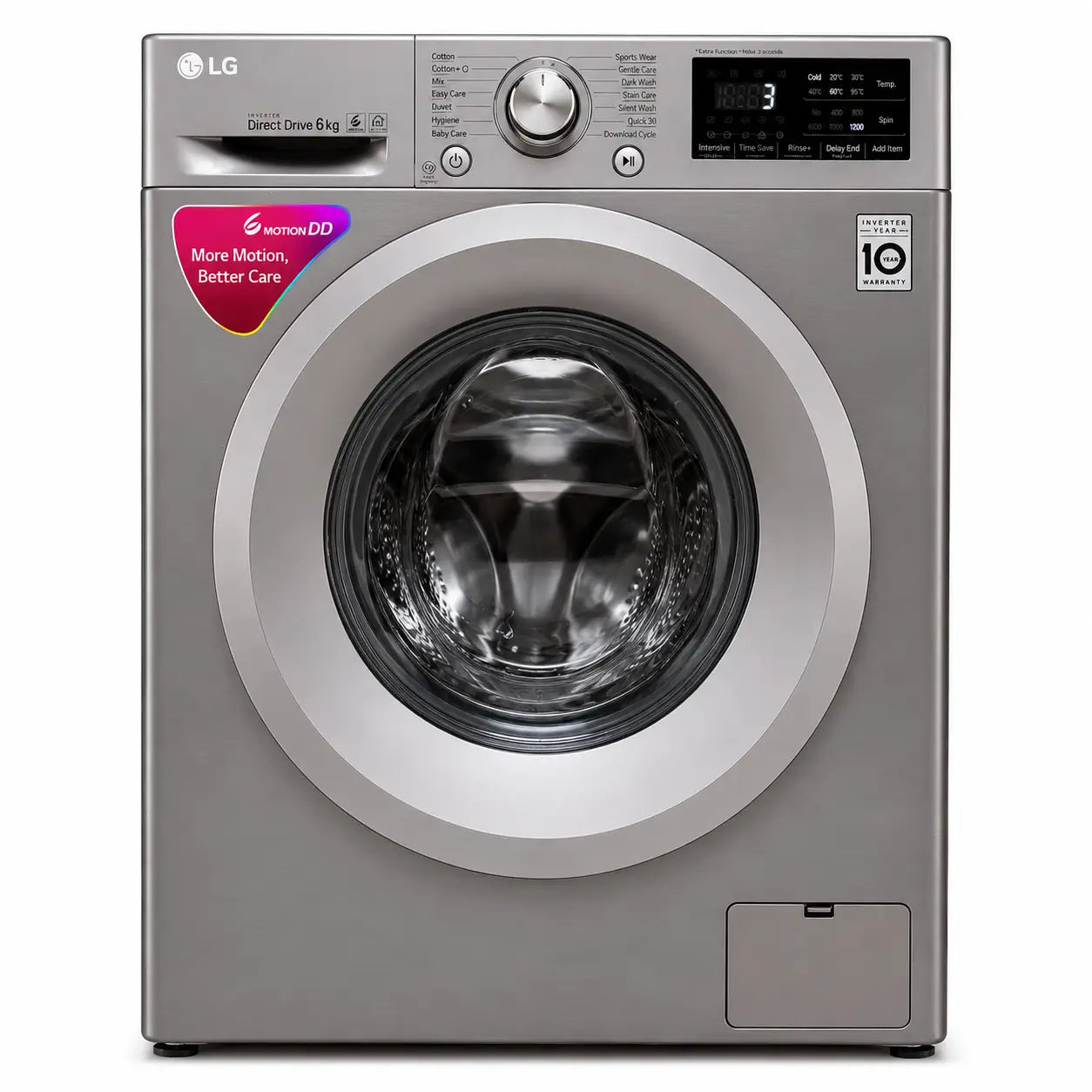 LG F2J5NNP7S Front Load Washing Machine | 6kg, Inverter Direct Drive, 6 Motion DD - used 6 months