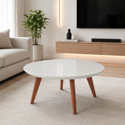 Manhattan Comfort Moore Mid-Century Modern Round Coffee Table - used 3 months