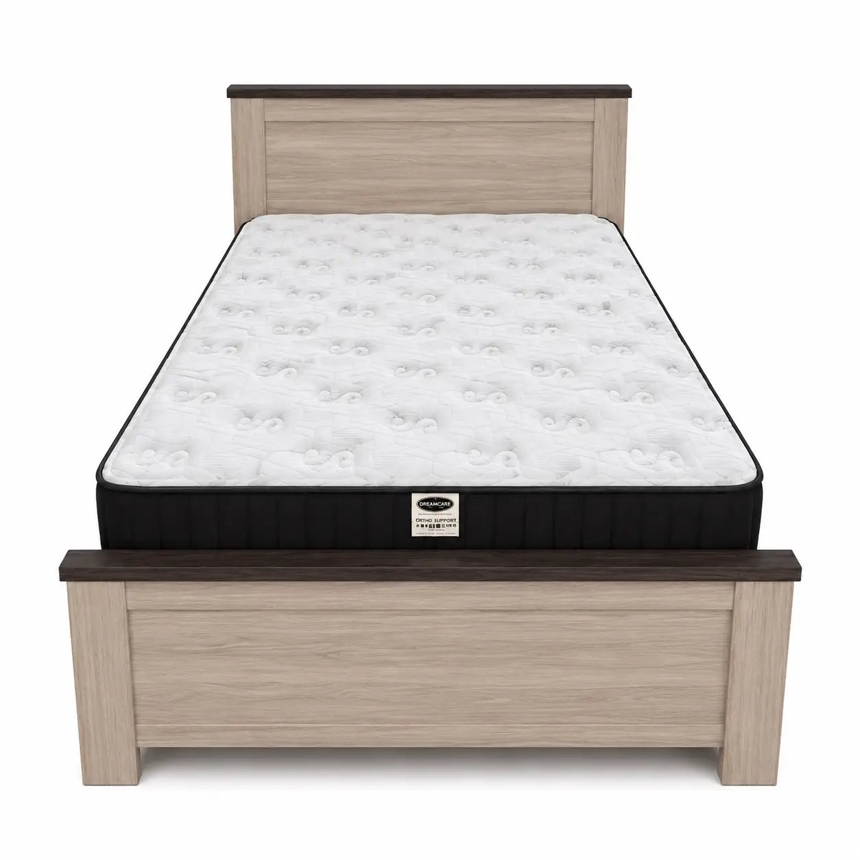 Modern-Rustic Single Bed Set with Mattress | 120x200 cm - used 7 months