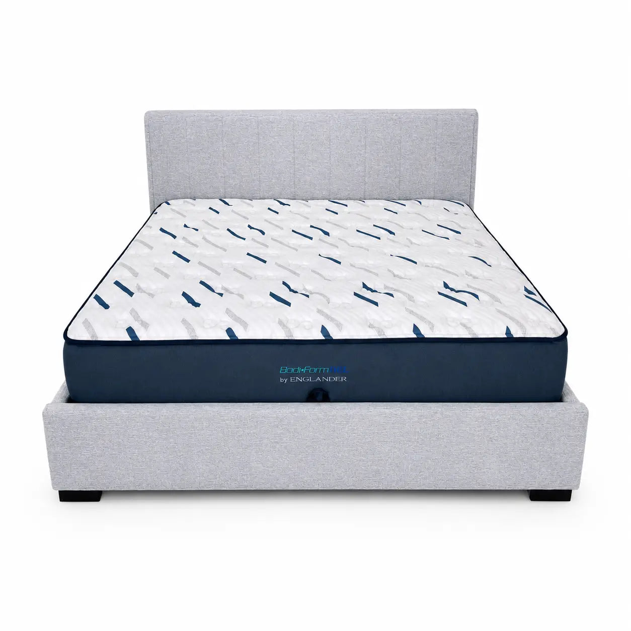 King Ottoman Storage Bed Frame without mattress | Light Grey Upholstered, Hydraulic Lift, 180x200 cm - used 3 months