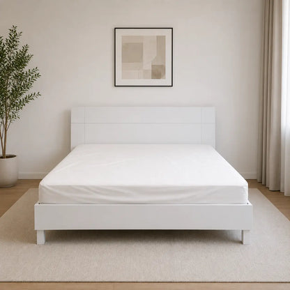 Danube Home Brooklyn King Bed Set with Mattress | White, 180x200 cm - used 5 months